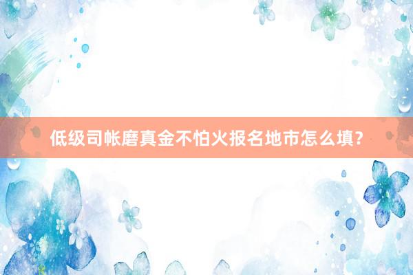 低级司帐磨真金不怕火报名地市怎么填？